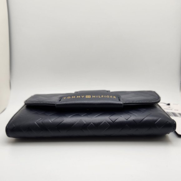 Tommy Hilfiger Genuine Leather Wallet, Navy Blue - New with Tags - Picture 3 of 11